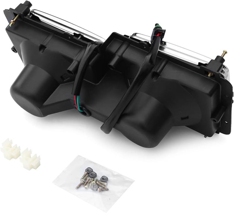 High Soar Headlight Housing Base for 1989-2003 Freightliner FLD 112 120 Semi Truck, Headlight Bezel with 3 Pin Female Connector Driver Left Passenger Right Side a Pair A0615605002 A0615605003 - Image 5